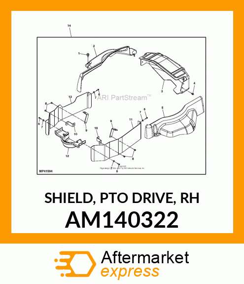 SHIELD, PTO DRIVE, RH AM140322