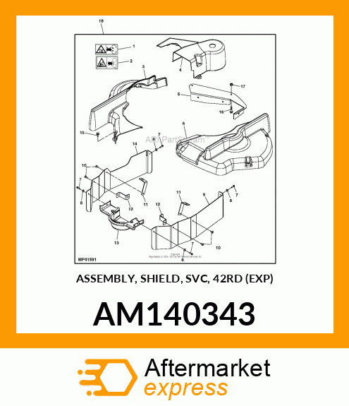 ASSEMBLY, SHIELD, SVC, 42RD (EXP) AM140343