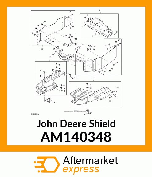 ASM, REAR SHIELD, EXP, 48,54,CP AM140348