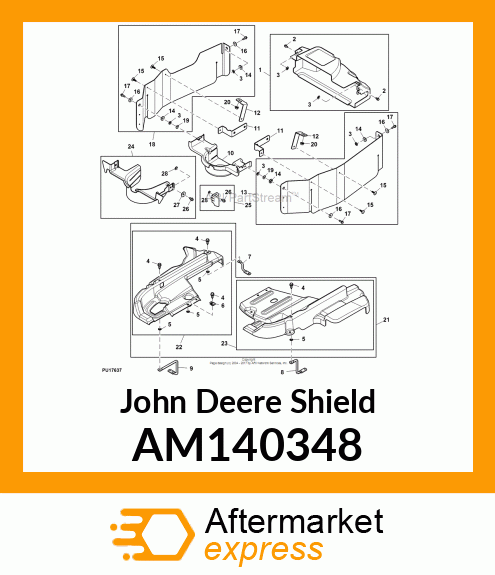 ASM, REAR SHIELD, EXP, 48,54,CP AM140348