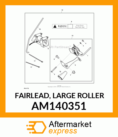 FAIRLEAD, LARGE ROLLER AM140351