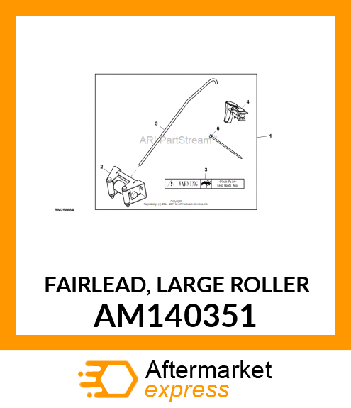 FAIRLEAD, LARGE ROLLER AM140351