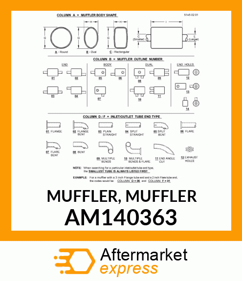 MUFFLER, MUFFLER AM140363