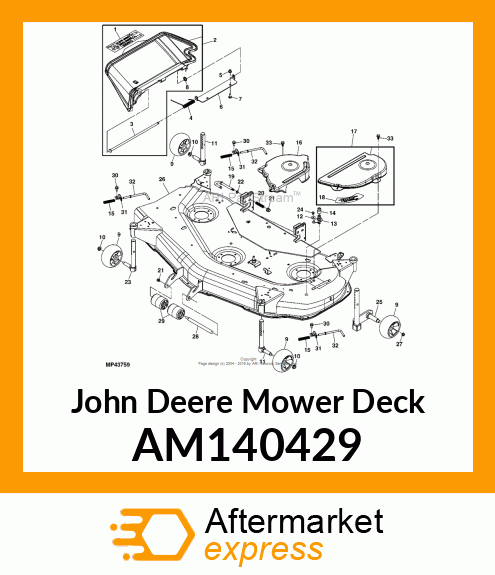 MOWER DECK, WLD, SVC, 54C AM140429