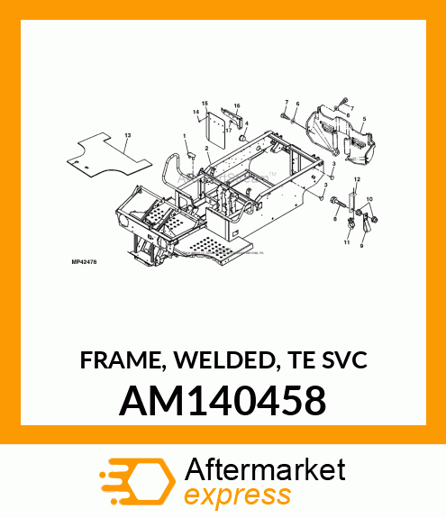 FRAME, WELDED, TE (SVC) AM140458