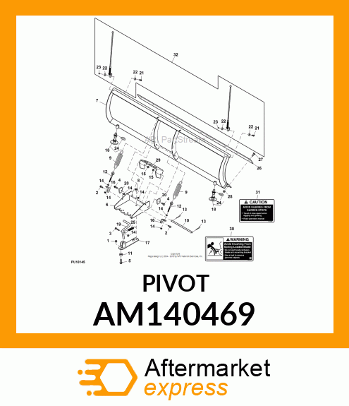 WELDMENT, BLADE PIVOT AM140469