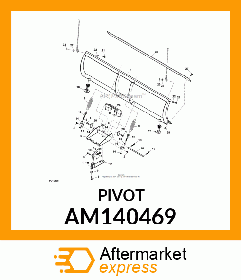 WELDMENT, BLADE PIVOT AM140469