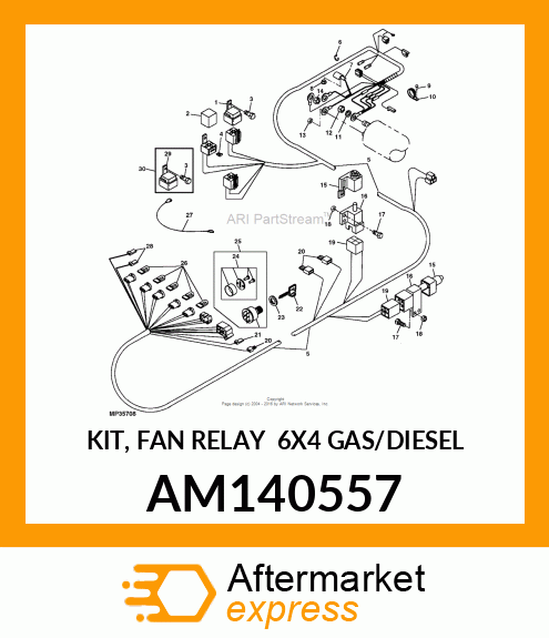 KIT, FAN RELAY (6X4 GAS/DIESEL) AM140557