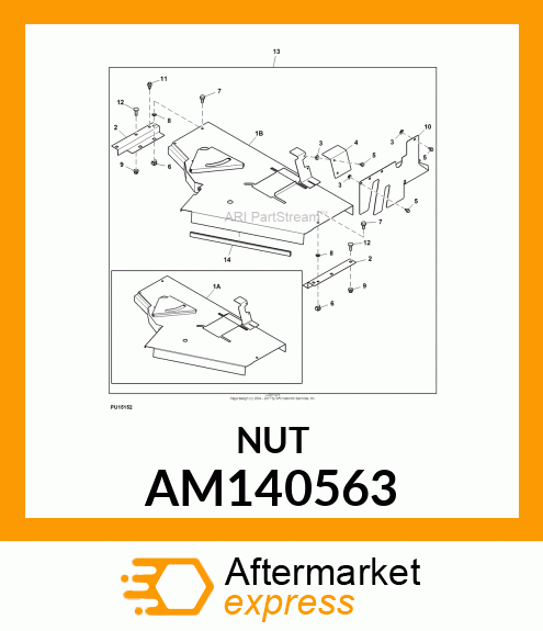 NUT, NUT, PANEL, M8 AM140563