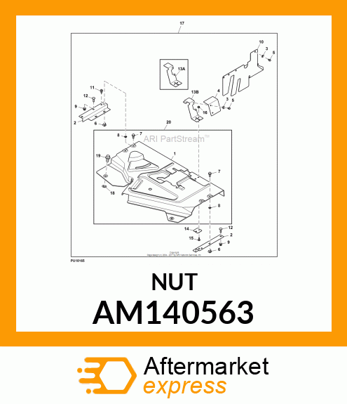 NUT, NUT, PANEL, M8 AM140563