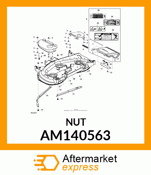 NUT, NUT, PANEL, M8 AM140563