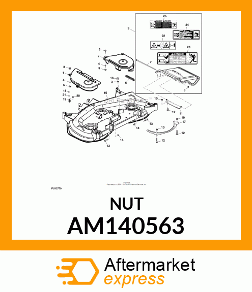 NUT, NUT, PANEL, M8 AM140563