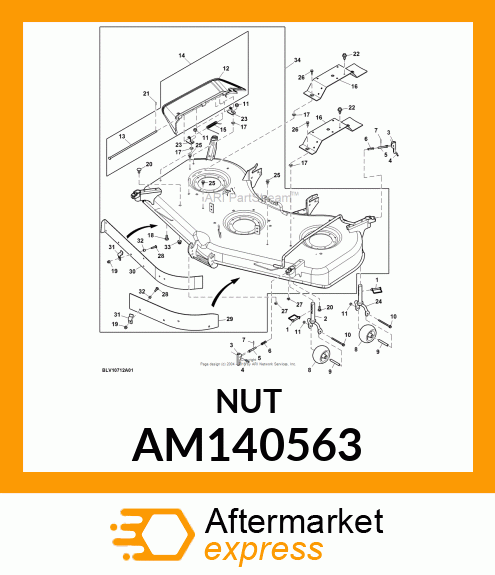 NUT, NUT, PANEL, M8 AM140563