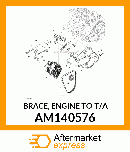 BRACE, ENGINE TO T/A AM140576