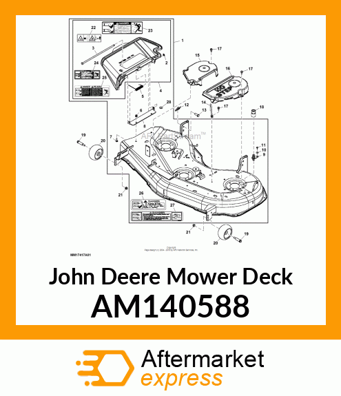 DECK, 48C W/ CHUTE, LABELS SVC DOM AM140588