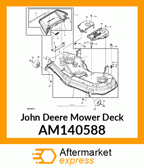 DECK, 48C W/ CHUTE, LABELS SVC DOM AM140588