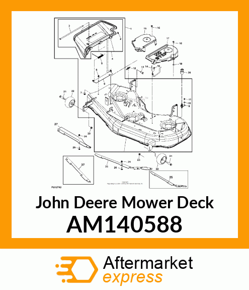 DECK, 48C W/ CHUTE, LABELS SVC DOM AM140588