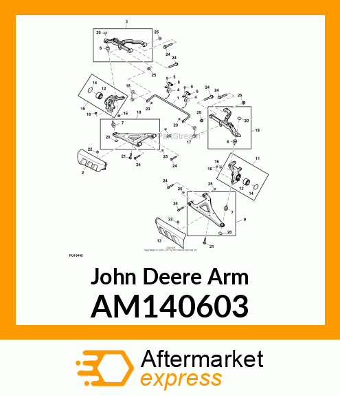 ARM, FRONT RIGHT LOWER AM140603