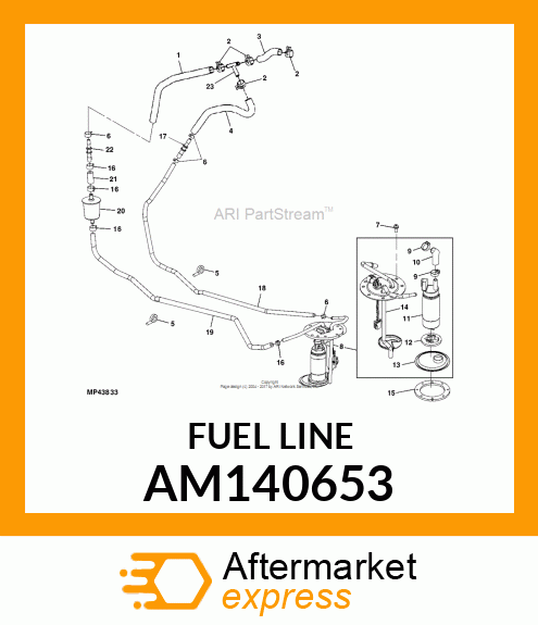 HANGER, GAS FUEL PUMP AM140653