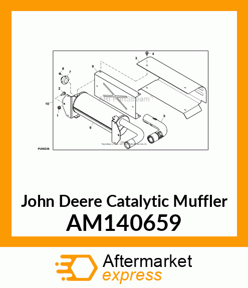 CATALYTIC MUFFLER, MUFFLER, 825I CE AM140659