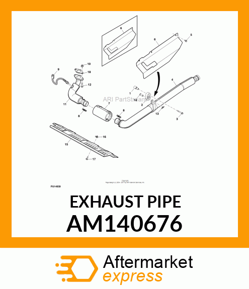 EXHAUST PIPE, INTERMEDIATE 825I AM140676