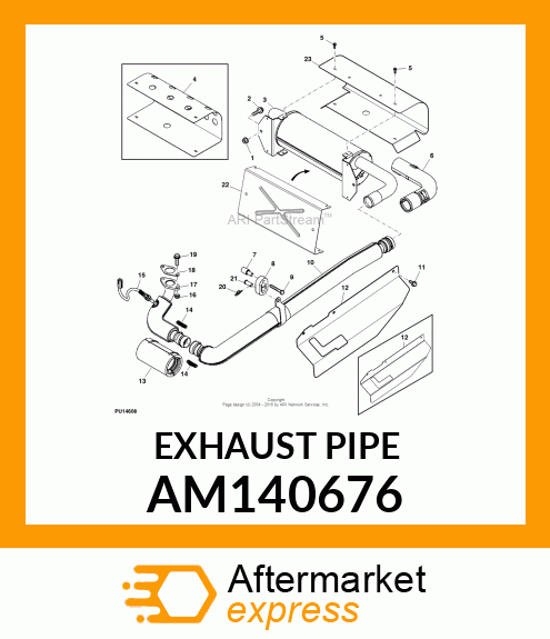 EXHAUST PIPE, INTERMEDIATE 825I AM140676