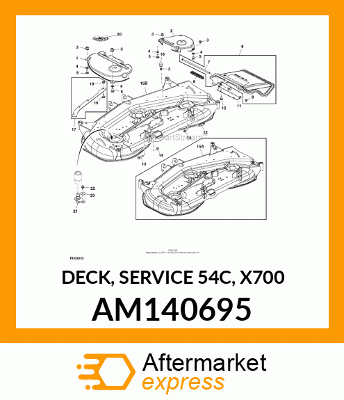 DECK, SERVICE 54C, X700 AM140695