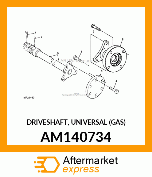 DRIVESHAFT, UNIVERSAL (GAS) AM140734