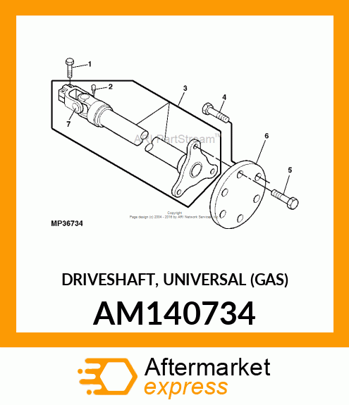 DRIVESHAFT, UNIVERSAL (GAS) AM140734