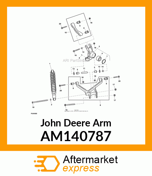 ARM, ARM, REAR LOWER LEFT ASSEMBLY AM140787