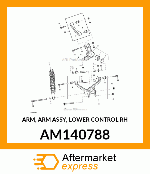 ARM, ARM ASSY, LOWER CONTROL RH AM140788