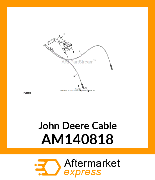 CABLE ASSEMBLY, PARK BRAKE AM140818