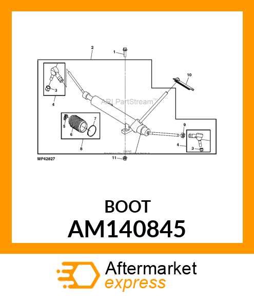 BOOT, LH W/ TIE STRAP AM140845