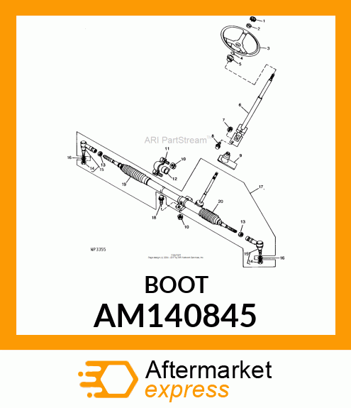 BOOT, LH W/ TIE STRAP AM140845