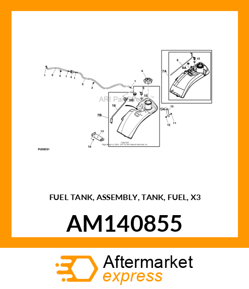 FUEL TANK, ASSEMBLY, TANK, FUEL, X3 AM140855