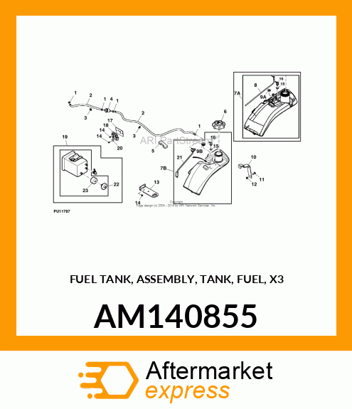 FUEL TANK, ASSEMBLY, TANK, FUEL, X3 AM140855