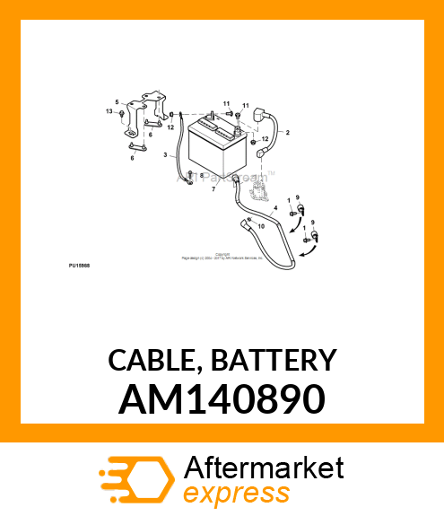 CABLE, BATTERY AM140890