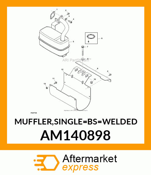 MUFFLER,SINGLE_BS_WELDED AM140898