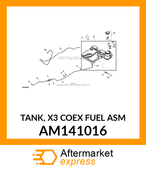 TANK, X3 COEX FUEL ASM AM141016