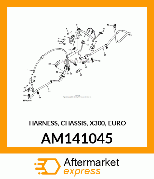 HARNESS, CHASSIS, X300, EURO AM141045