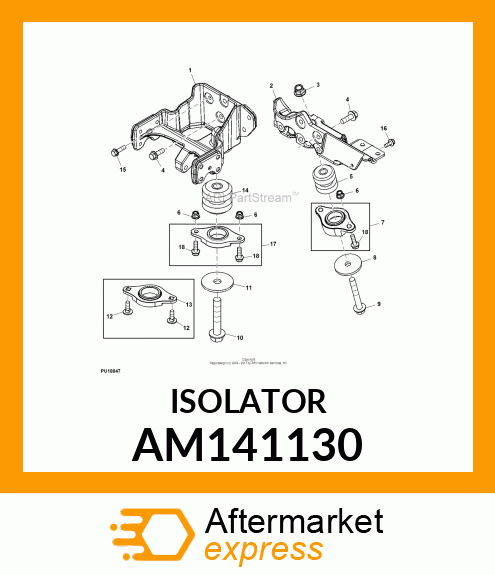 ISOLATOR, ENGINE, FRONT AM141130