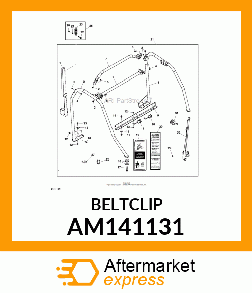 BUCKLE, LH SEAT BELT W/O SWITCH AM141131