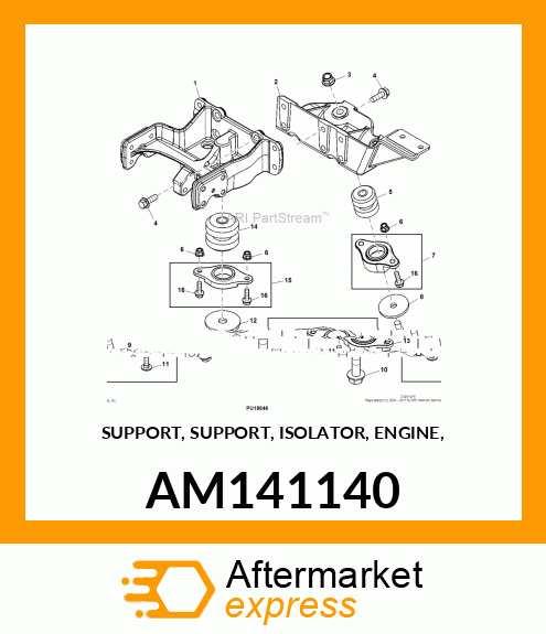 SUPPORT, SUPPORT, ISOLATOR, ENGINE, AM141140