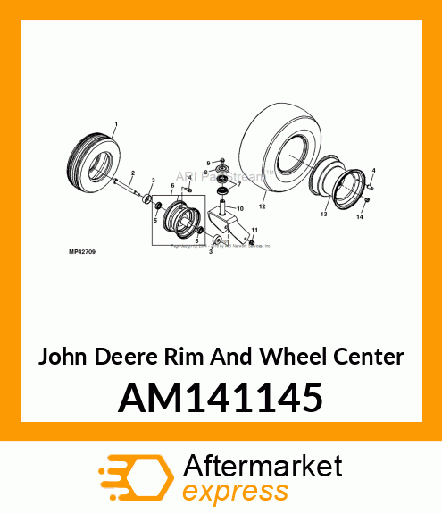 WHEEL W/BEARINGS AM141145