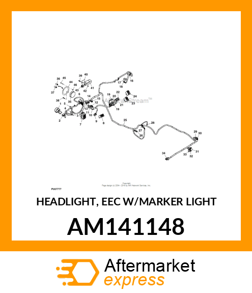 HEADLIGHT, EEC W/MARKER LIGHT AM141148