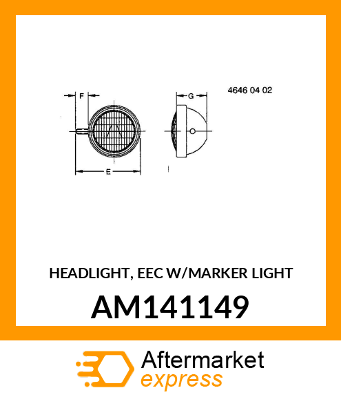 HEADLIGHT, EEC W/MARKER LIGHT AM141149