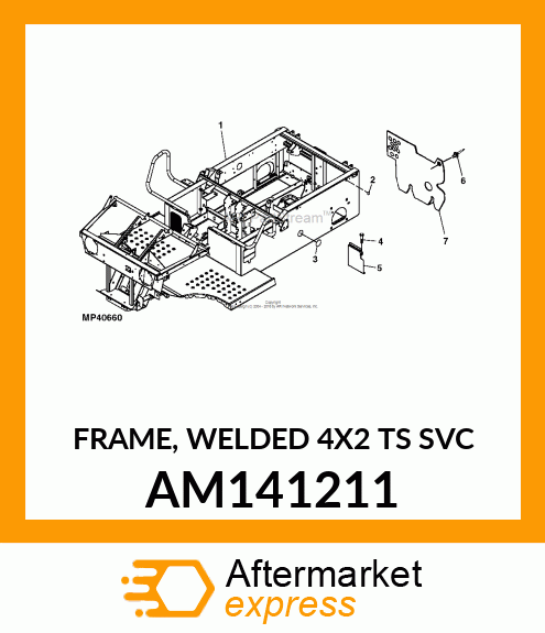 FRAME, WELDED (4X2 TS) SVC AM141211