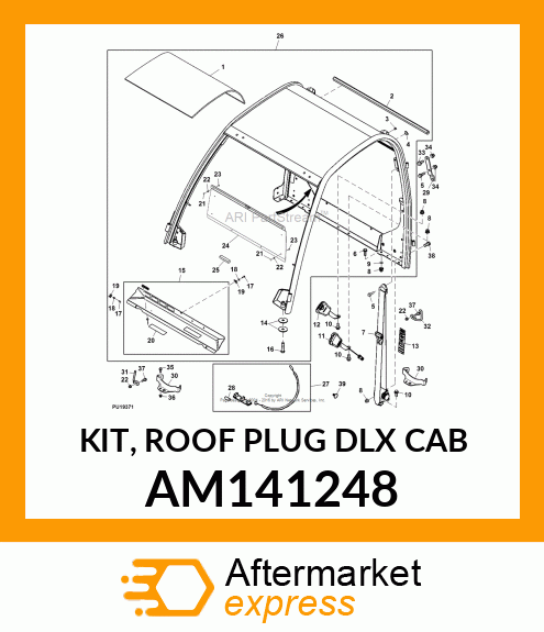 KIT, ROOF PLUG DLX CAB AM141248