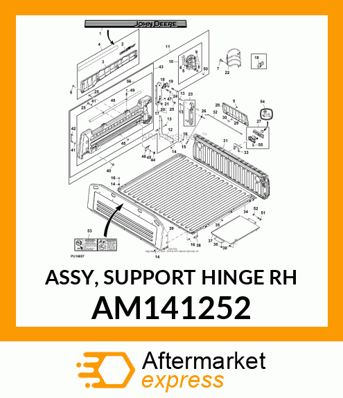ASSY, SUPPORT HINGE RH AM141252