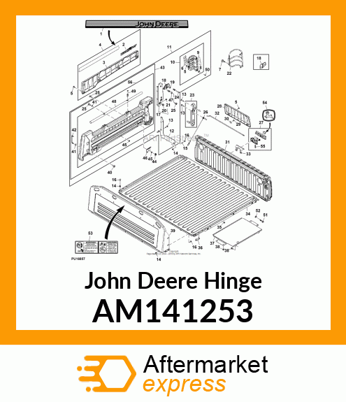 ASSY, SUPPORT HINGE LH AM141253